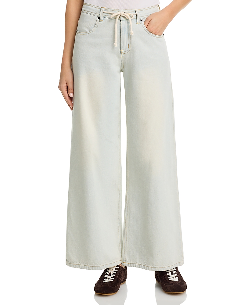 Vintage Havana Salt Wash Stretch Denim Wide Leg Pants
