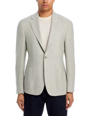 Wool Pique Jersey Slim Fit Unstructured Sport Coat