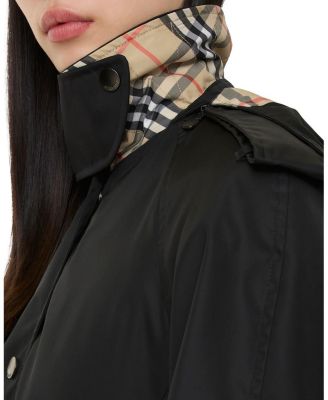 Long Nylon Hooded Car Coat