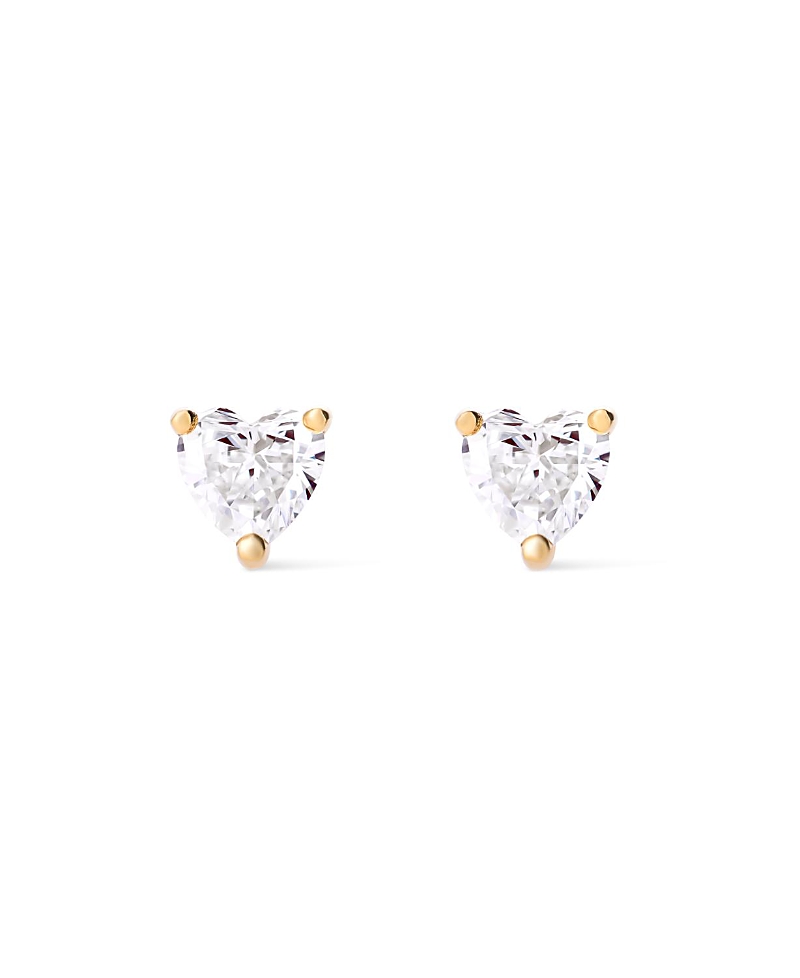 Ana Luisa Solid Yellow Gold Lab-Grown Diamond Heart Studs