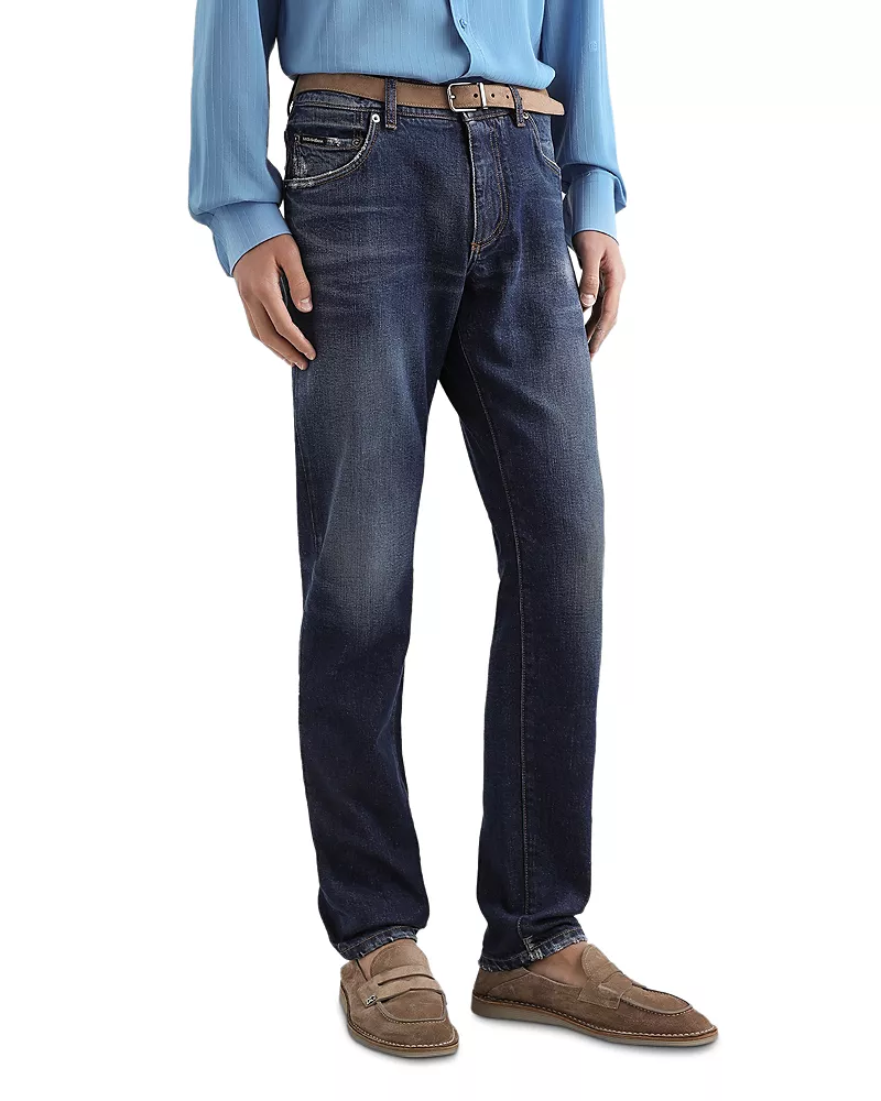 Dolce & Gabbana Slim Fit Jeans in Dark Blue