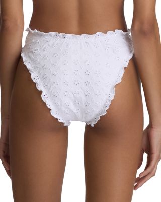 Ruffle High Leg Scoop Bikini Bottom