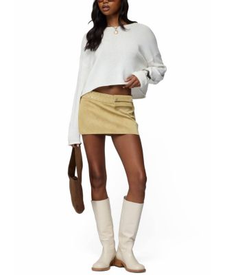 Roney Stud Faux Suede Mini Skort