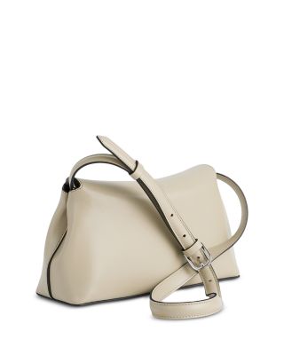 T-Lock Smooth-Leather Convertible Clutch in Milk