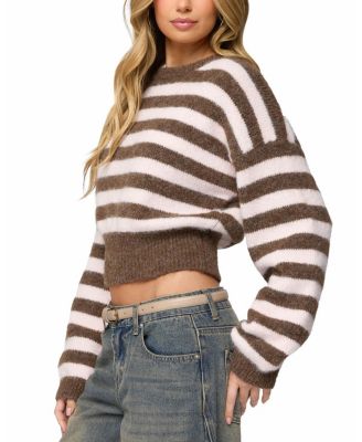 Penelope Fuzzy Striped Sweater