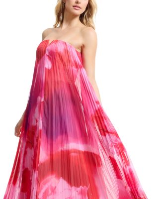 Kelston Strapless Pleated Dress
