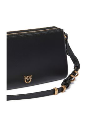 Double Mini Leather Shoulder Bag