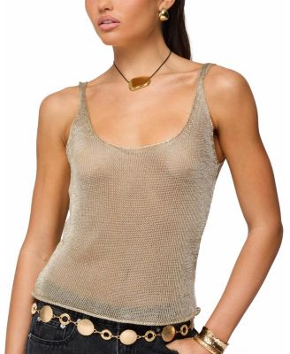 Meena Shiny Knit Tank Top