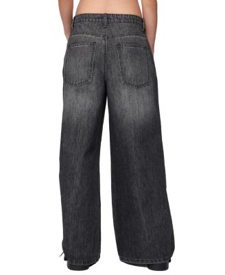 Skater Girl Washed Low Rise Grey Wash Jeans