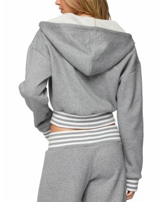 Eloura Stripey Zip Up Hoodie