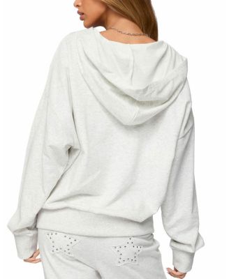 Briela Star Studded Zip Up Hoodie