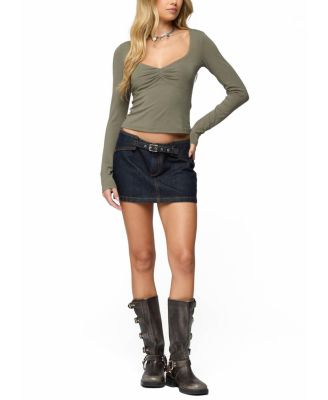 Zelly Deep V Scoop Neck Top