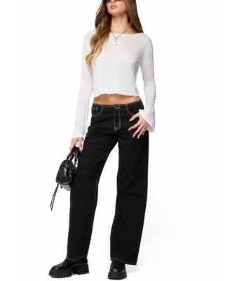 Catalena Long Sleeve Sheer Top