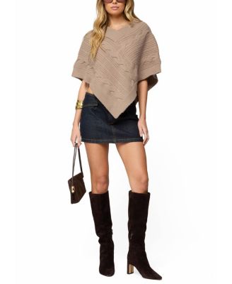 Vickey Cable Knit Poncho
