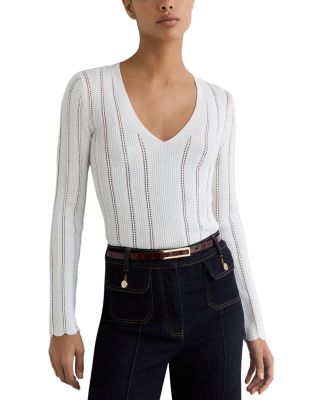 Loui V Neck Scallop Edge Jumper
