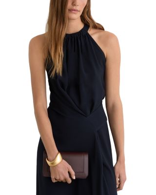 Maeve Drape Detail Occasion Midi Dress
