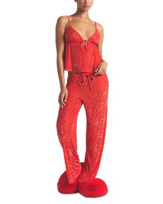 Sheer Velvet Camisole & Pants Set