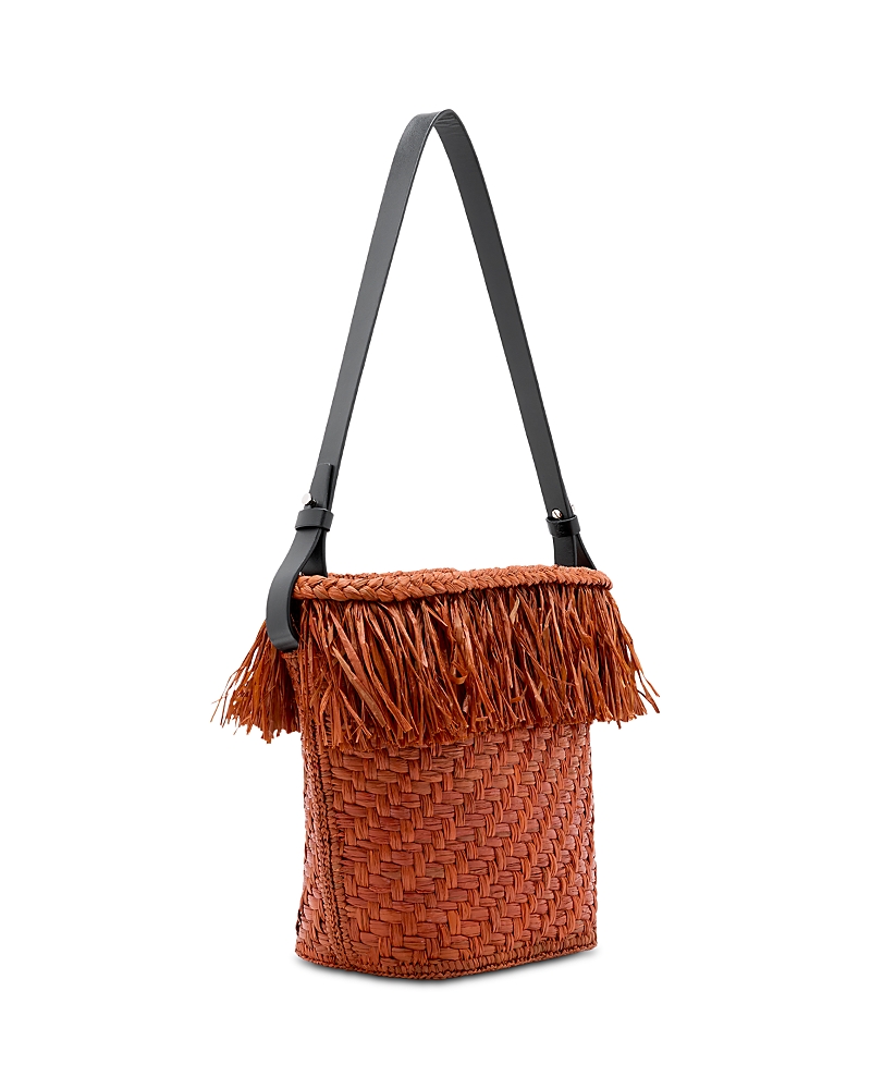 Proenza Schouler Small Fringed Raffia Bucket Bag