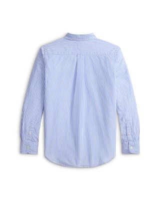 Boys' Striped Cotton Seersucker Shirt - Big Kid
