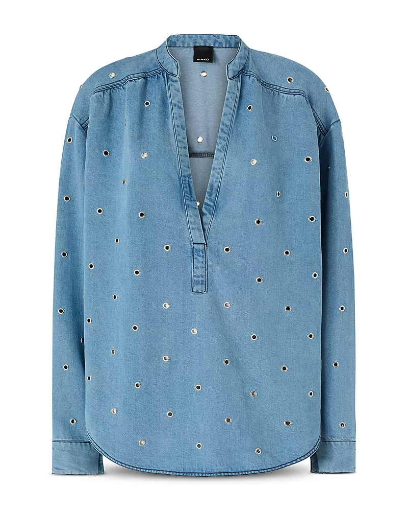 Pinko Bellicoso Blusa Light Denim Shirt