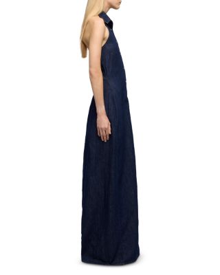 Denim Halter Maxi Dress