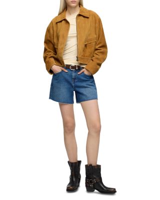 Monroe Long Denim Shorts in Explorer