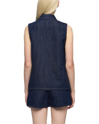 Sleeveless Denim Shirt