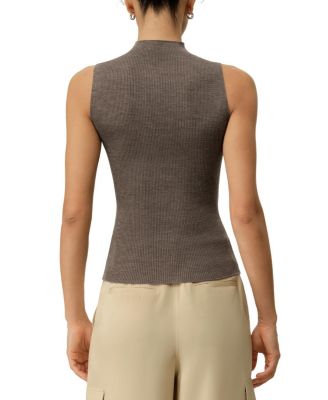 Seamless Sleeveless Knit Washable-Wool Vest