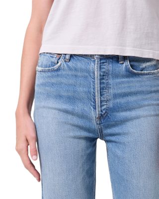 '90s Pinch Waist High Rise Straight Crop Jeans in Renew