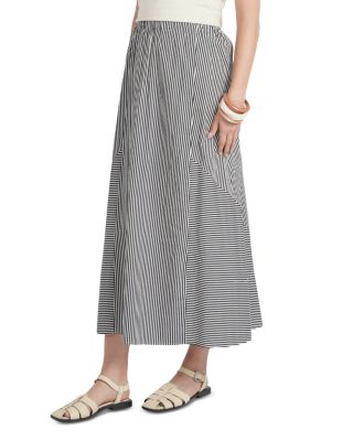 Strip Poplin Skirt 