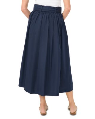 Box Pleated Midi Skirt
