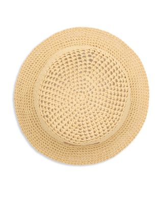 Knight Stamp Raffia-effect Bucket Hat