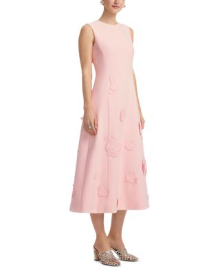 Cleo Appliqu&eacute; Sleeveless Midi Dress