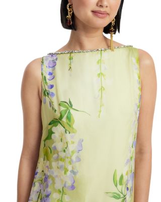 Yumei Silk Embellished Open Back Gown