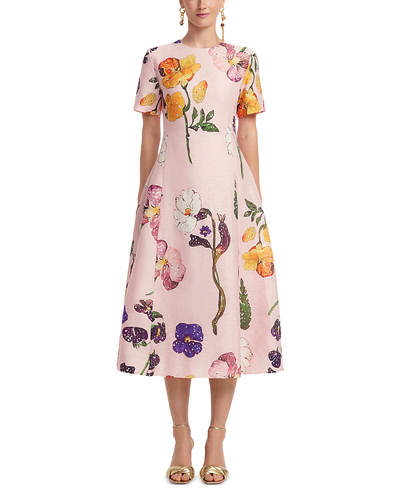 Leo Lin Caroline Short Sleeve Midi Dress