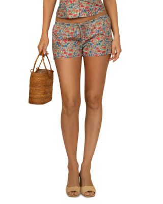 Florencia Floral Low Rise Cover Up Shorts