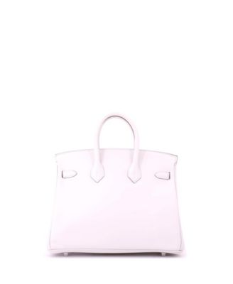 Birkin 25 Handbag Grey Swift with Palladium Hardware