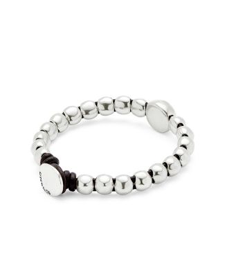 Leather Bracelet with a Large Bead