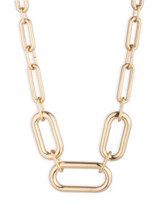 Large Link Collar Necklace, 17"