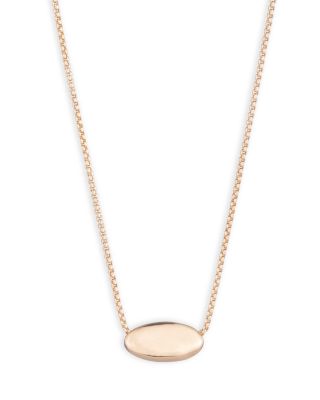 Puffy Pear Pendant Necklace, 16"