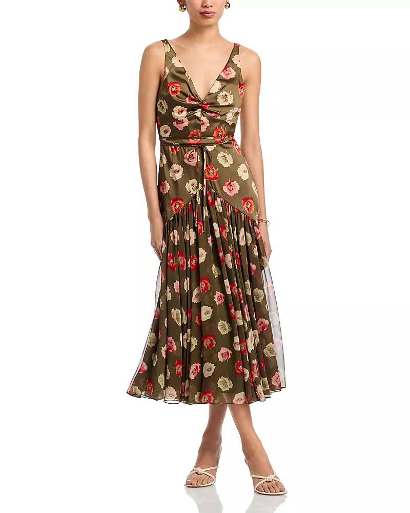 Cinq a Sept Floating Poppies Makaila Dress