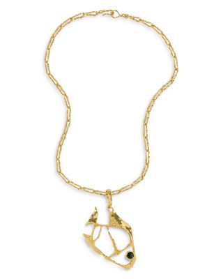 Angelfish Clear Lucite Necklace, 24"