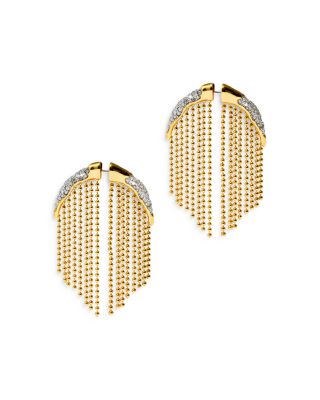 Solanales Crystal Fringed Front To Back Earrings