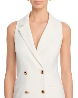 Whisper Double Breasted Halter Minidress