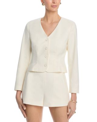 Halsey Twill Tailored Cropped Jacket