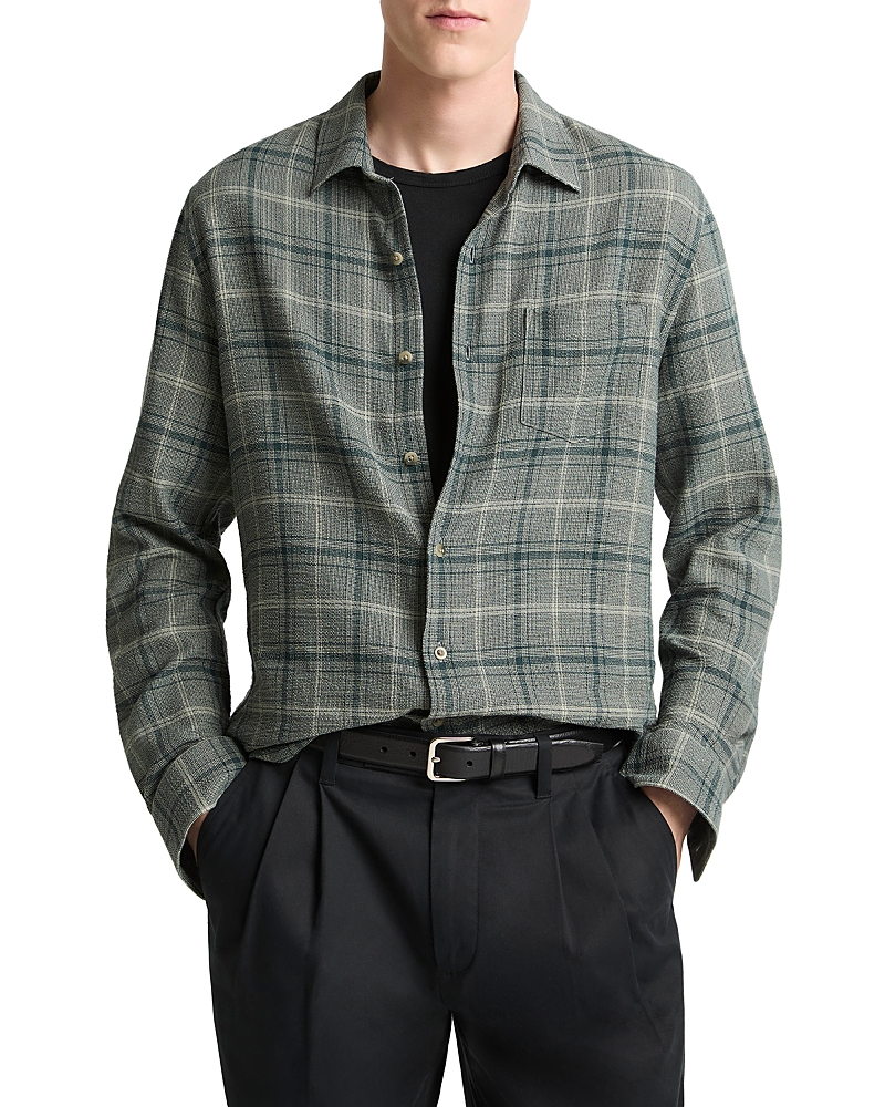 Vince Catskill Plaid French Placket Shirt