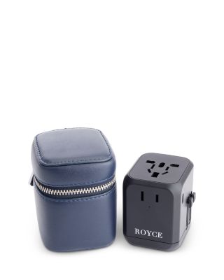 International Travel Adapter & Leather Case