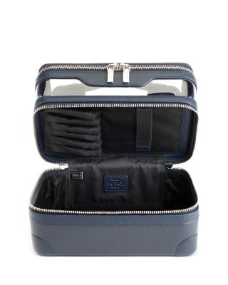 Double Decker Leather Cosmetic Bag