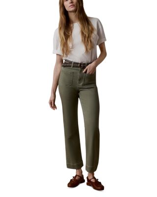 Stretch Terry Patch Pocket Ankle Pants