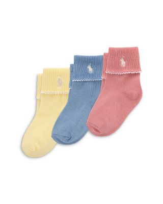 Girls' Turncuff Socks, 3 Pack - Baby